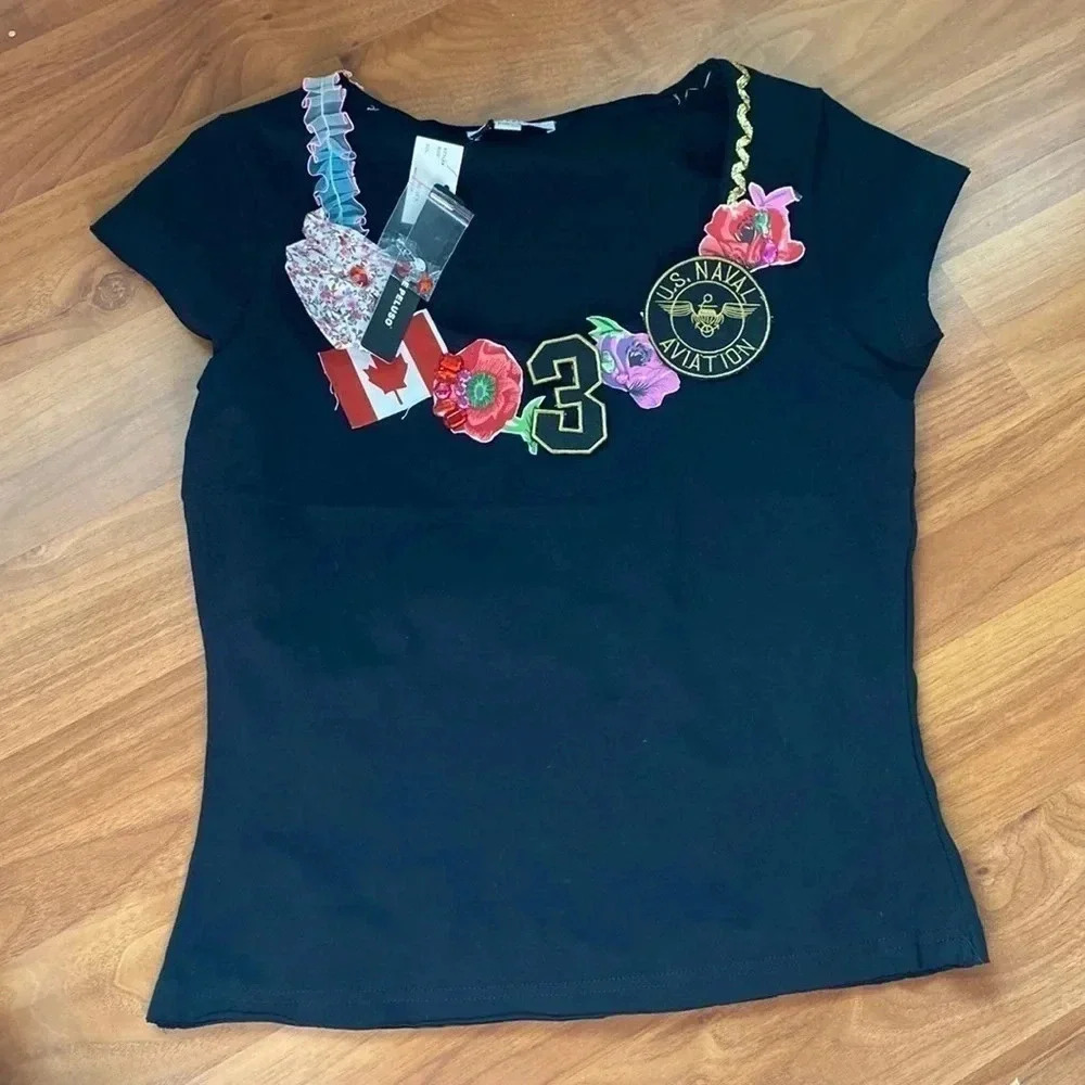 Peppe PELUSO black patch top